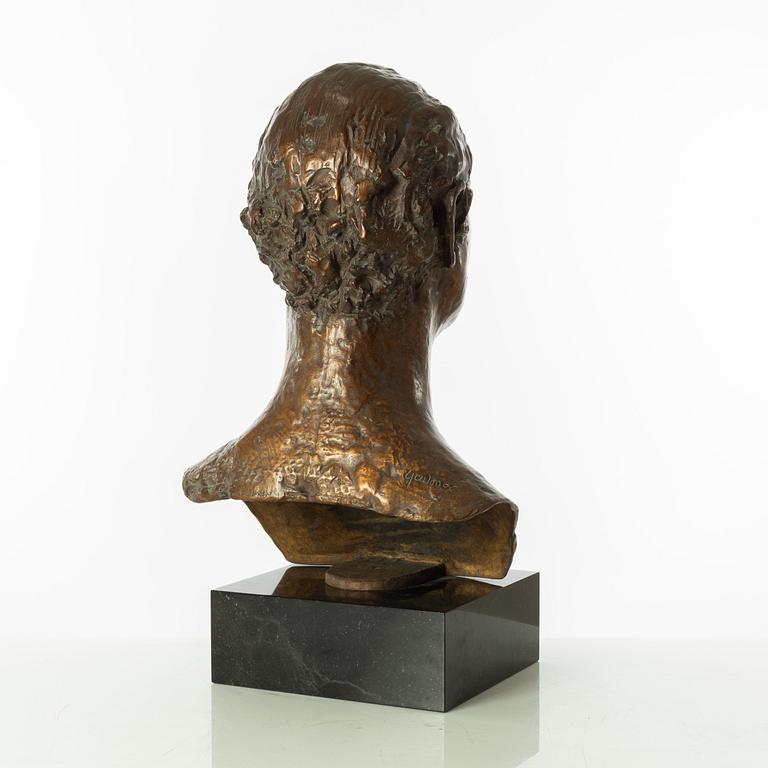 Gudmar Olovson, sculpture. Signed. Numbered. Foundry mark. Bronze, total height 52 cm, length 28 cm.