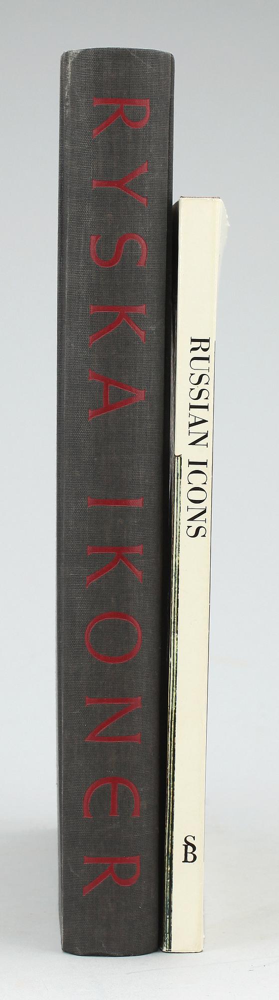 BÖCKER OM IKONER, 2 vol, bla "Russian ikons" av Tamara Talbot Rice, London 1963.