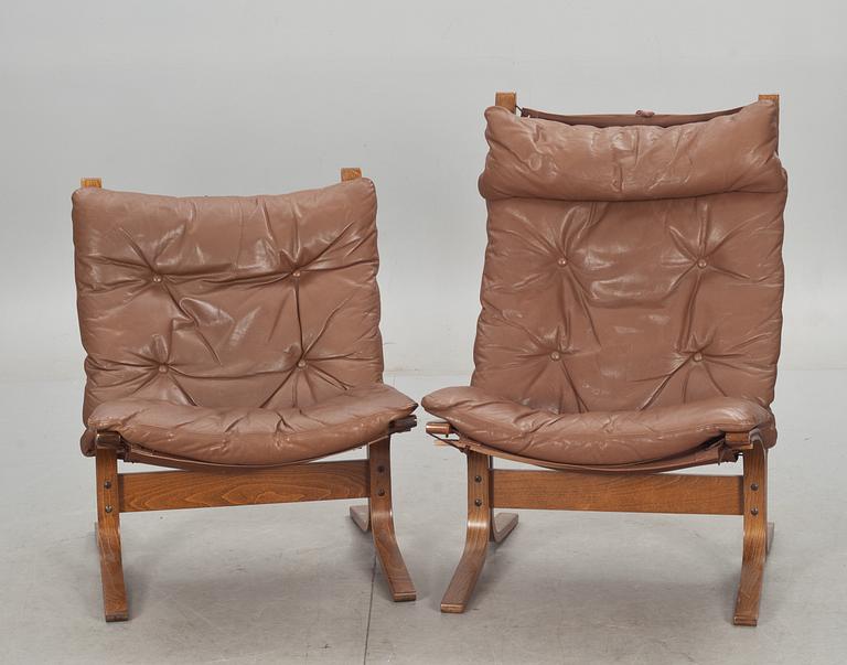 FÅTÖLJER, 2 st, Ingmar Rolling, Westnofa Furniture, Norge, 1970-tal.