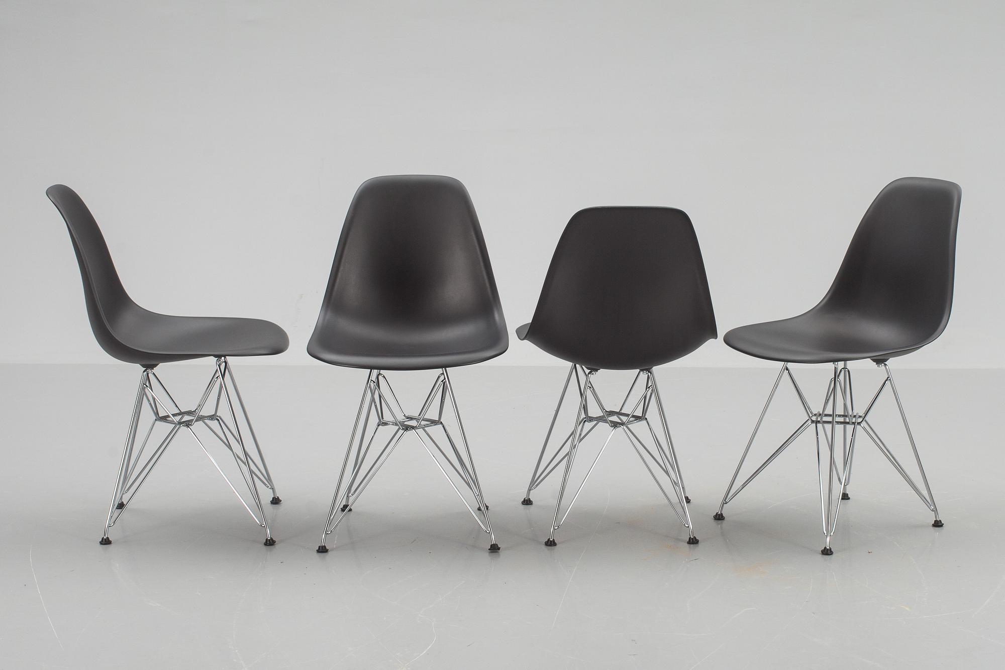 STOLAR, 4 st. "DSR", Charles och Ray Eames, Vitra.