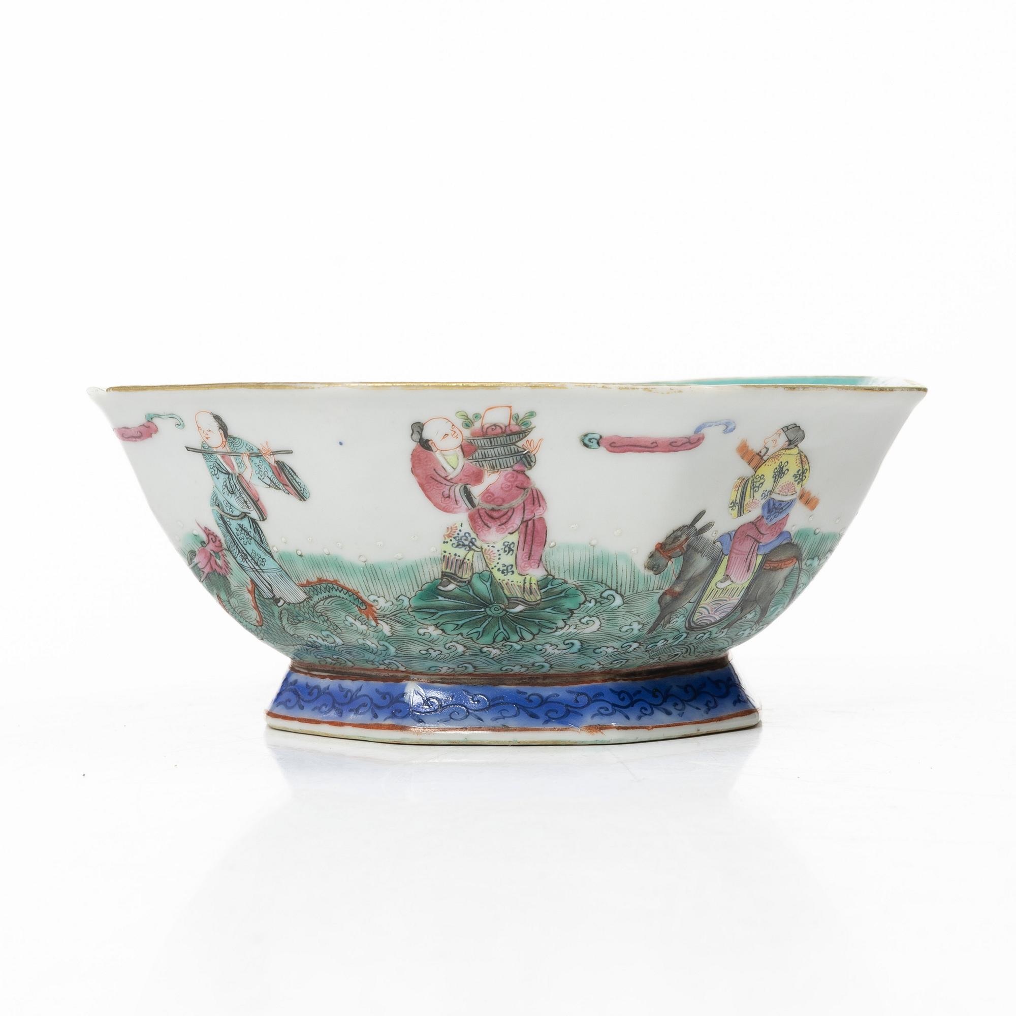 Skål, porslin, Kina, Qingdynastin, 1800-tal.