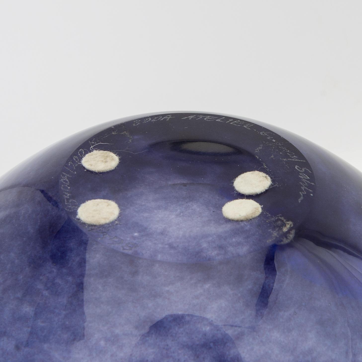 Gunnel Sahlin, vases 2 pcs Kosta Boda signed.