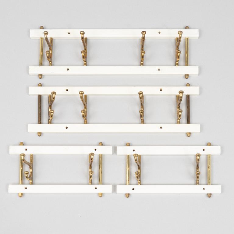 Two pairs of 'Dekorativ' coat hangers, Skoglunds metallgjuteri, Anderstorp, 1950s/60s.