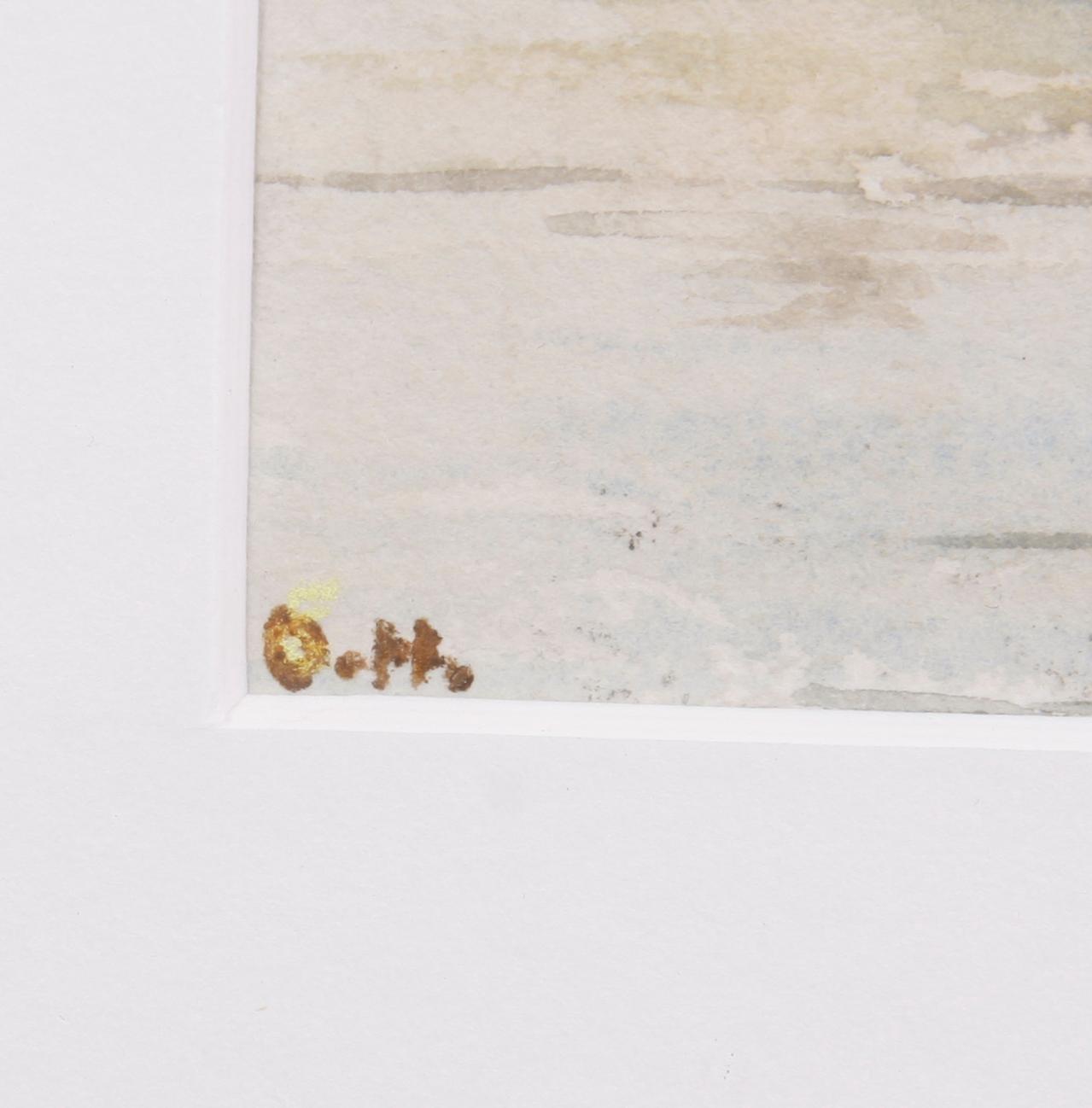 HERMELIN, OLOF. Akvarell. Monogramsign.