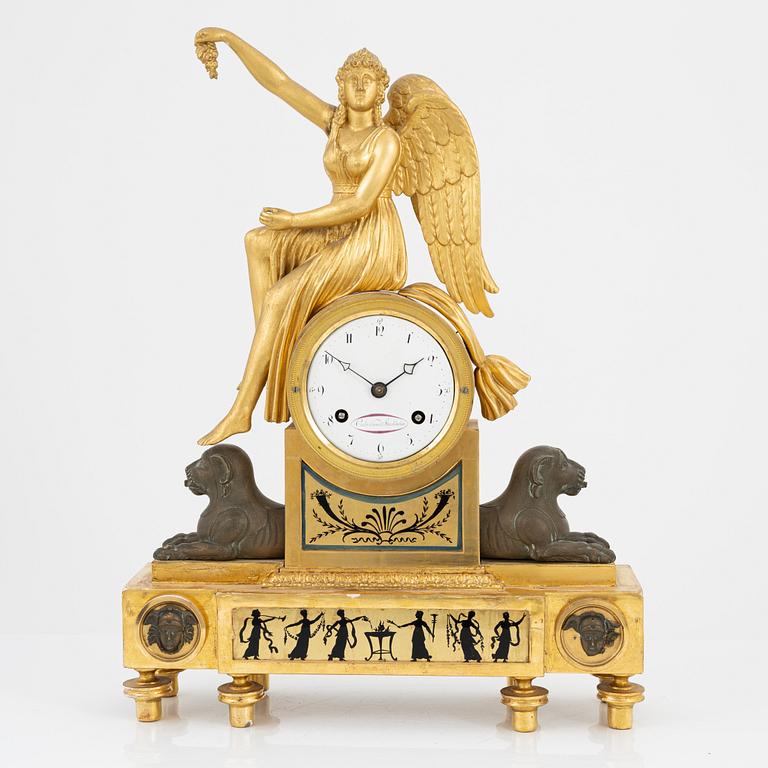 A mantle clock by Jonas Cederlund Stockholm, 1799-1825.