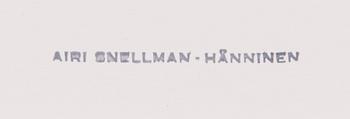 Airi Snellman-Hänninen, an original draft for a rug, mixed media, stamp signature.