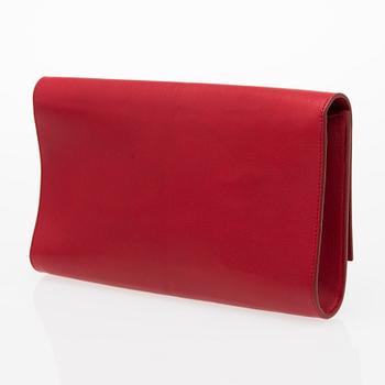 A Red Leather Clutch.