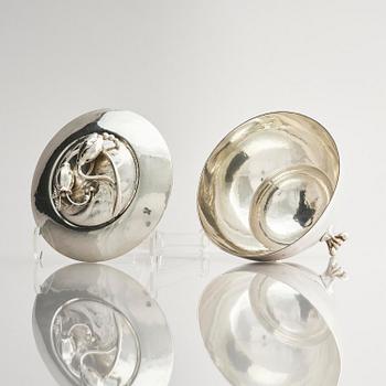 Georg Jensen, a silver bowl with lid, 'Blossom', design no 126, Copenhagen circa 1915-1921.