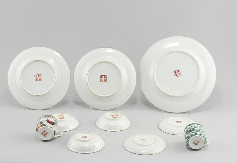 PARTI PORSLIN, 8 delar, Kina, 1900-tal.