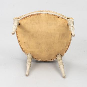 A set of four late Gustavian chairs by J. E. Höglander (master in Stockholm 1777-1813).