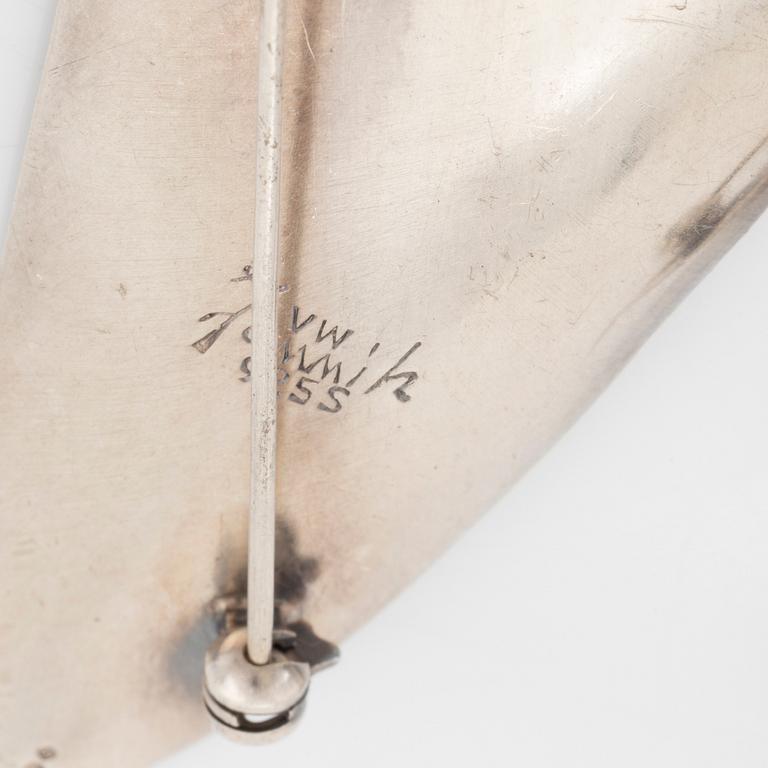 Viggo Wollny, broscher 3 st, sterlingsilver, Jammik, Danmark.