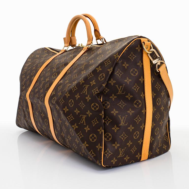 Louis Vuitton, a Monogram Canvas "Keepall 60 Bandoulière" weekend bag.