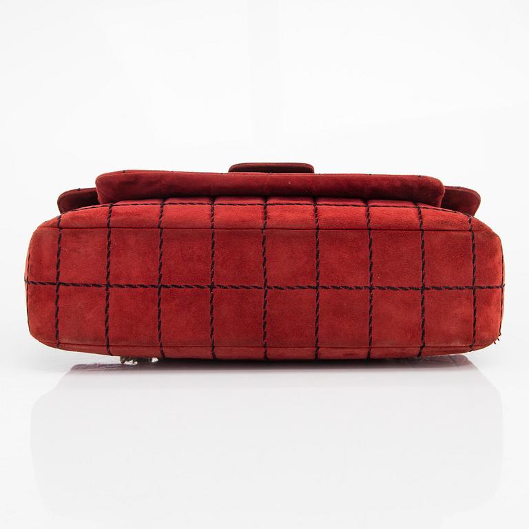 Chanel, a Suede Chocolate bar flap bag, 2000-2002.