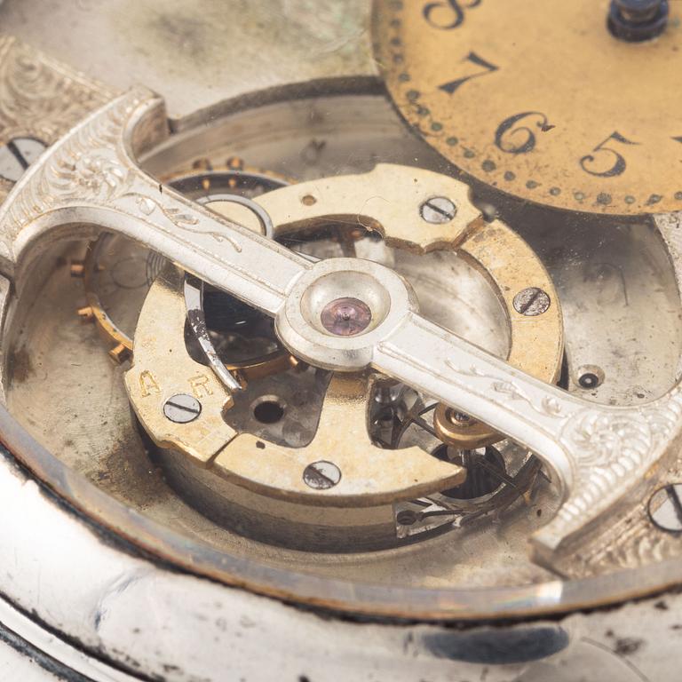 Courvoisier Frères, Mobilis, "Tourbillon", pocket watch, 52.5 mm.