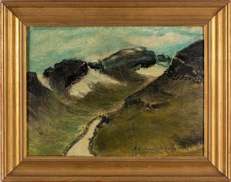 NILS NILSSON SKUM, olja på pannå, sign 1941.
