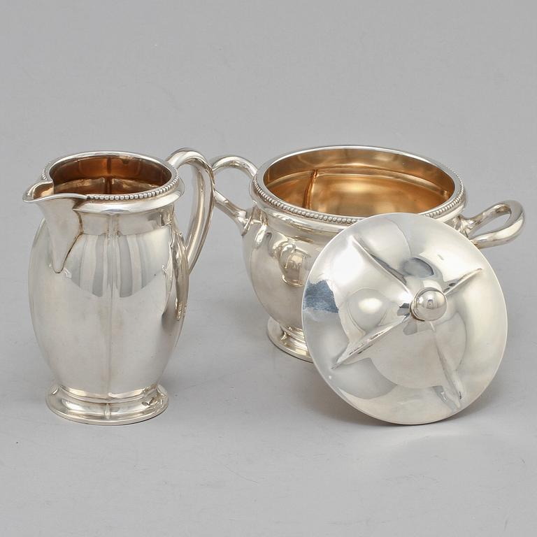 KAFFESERVIS, 3 delar, silver, CAK, Göteborg, 1923. Vikt 950 g.