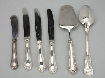 BESTICK, 32 delar, silver, bl.a. Carl-Johan Häggström, Visby 1881.