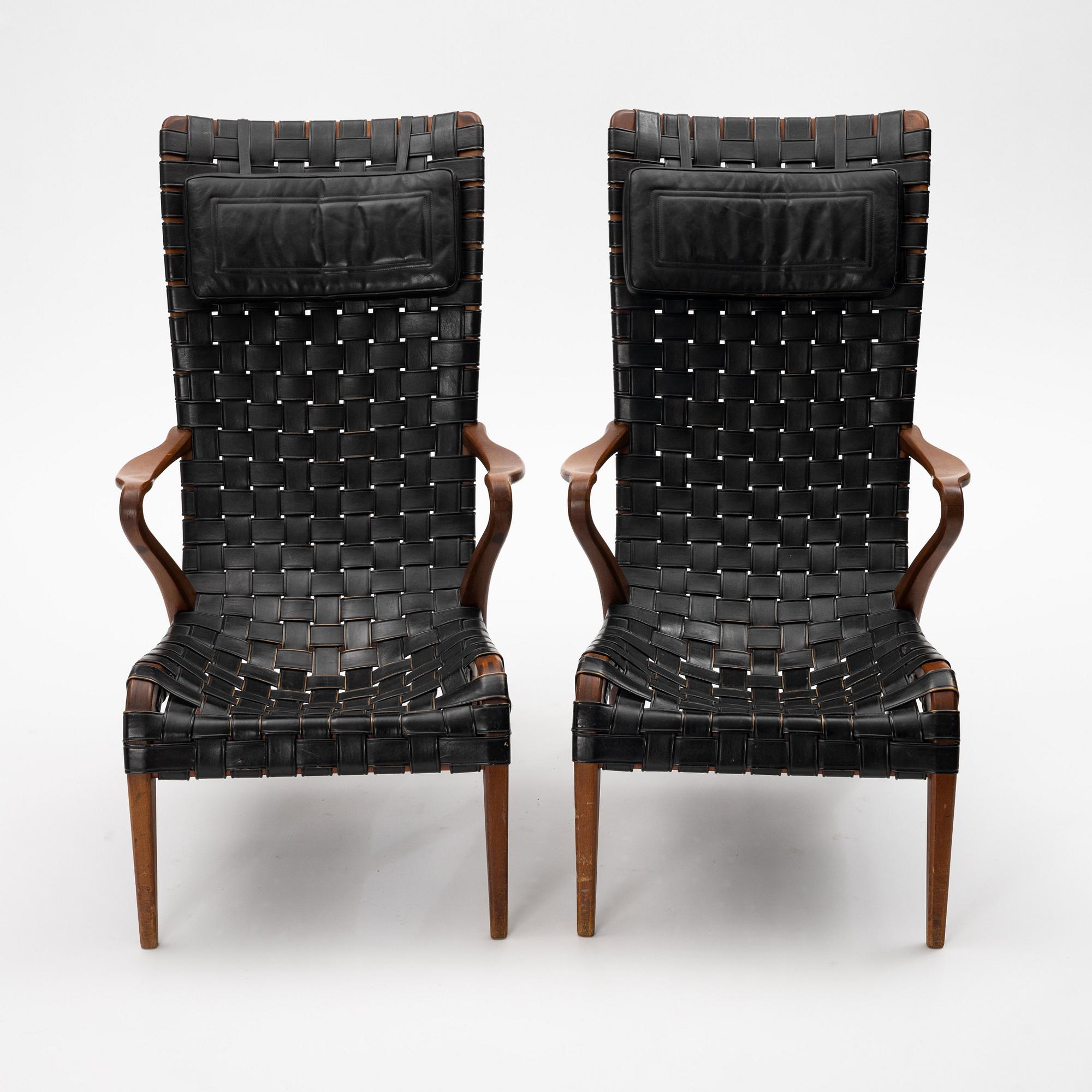 Axel Larsson, karmstolar, 1 par, Svenska Möbelfabrikerna Bodafors, 1940-tal.