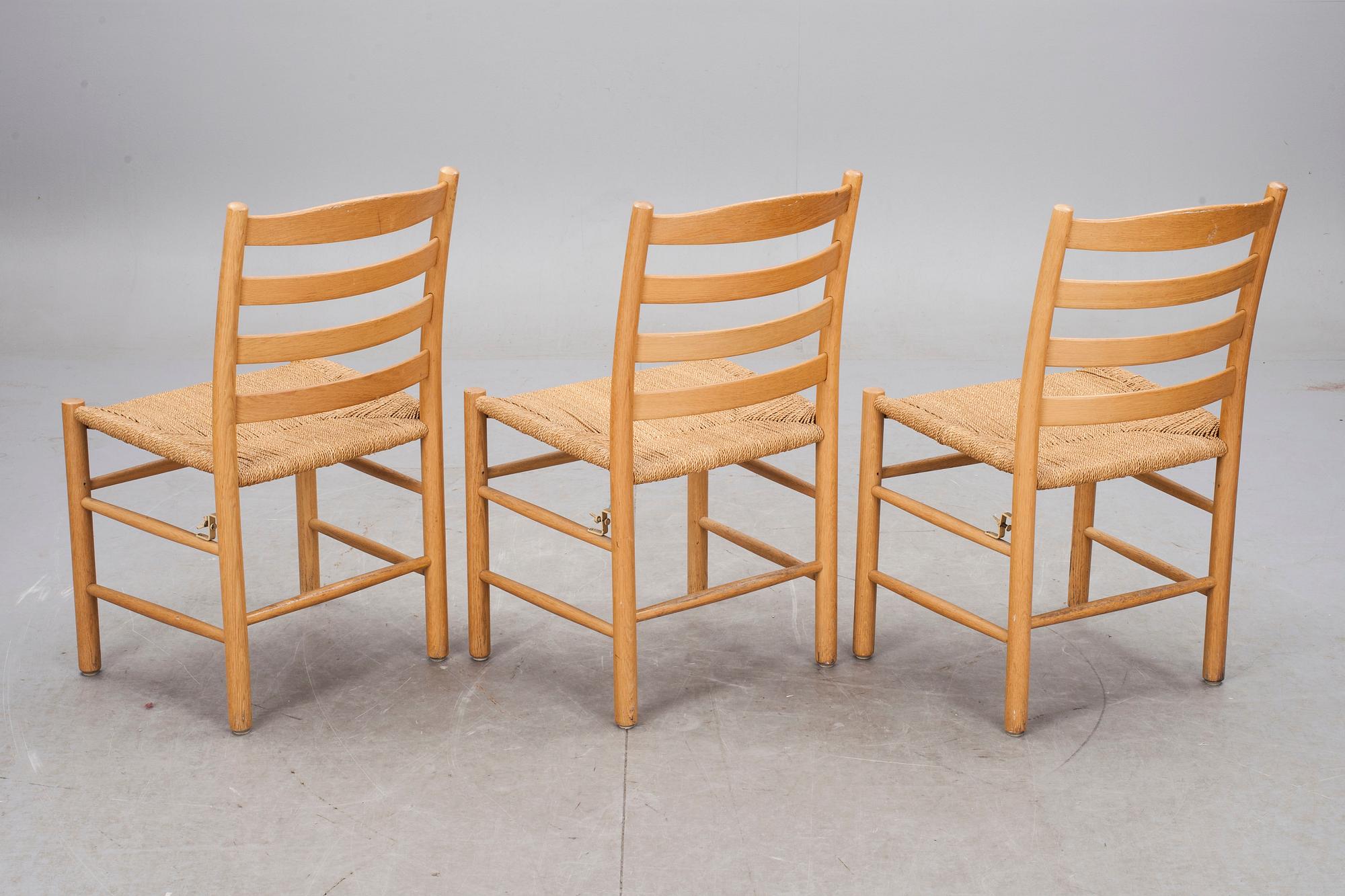 STOLAR, 6 st, "kyrkstolen", Kaare Klint, Danmark.