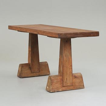 Axel Einar Hjorth, an "Utö" stained pine console- /library table, Nordiska Kompaniet, Sweden 1930's.