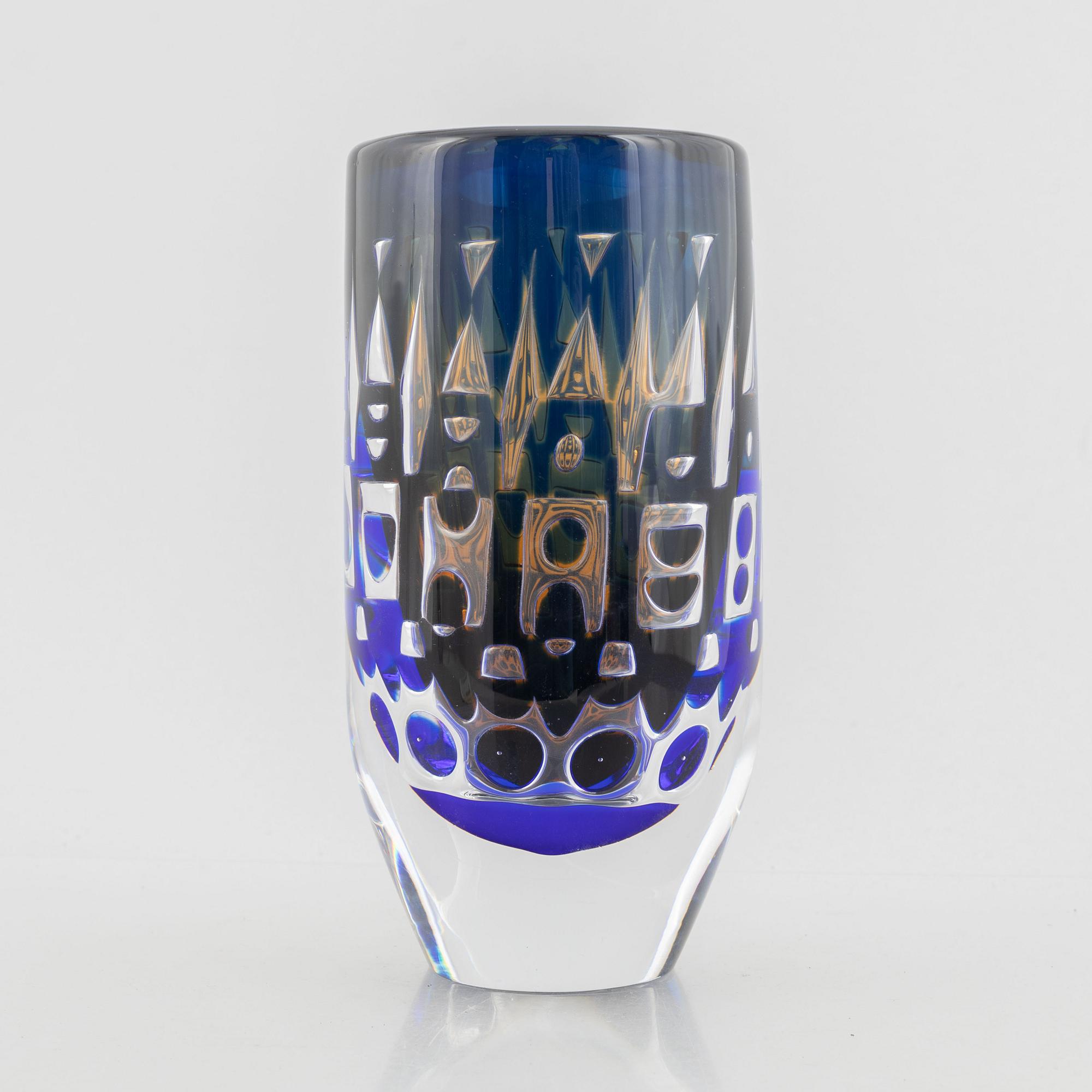 Ingeborg Lundin, vas, glas, ariel, Orrefors 1977.