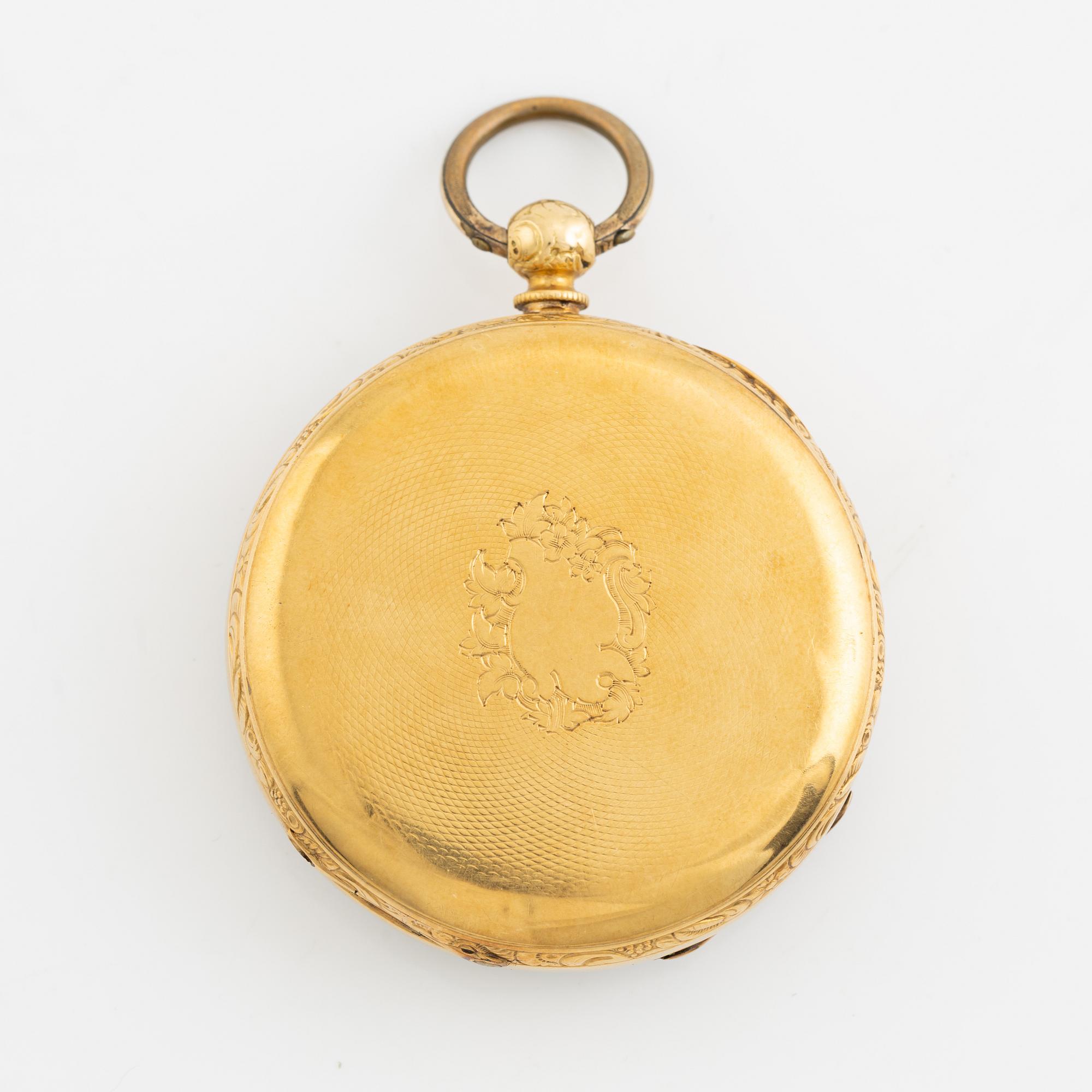 Fickur, 18K guld, 46 mm.
