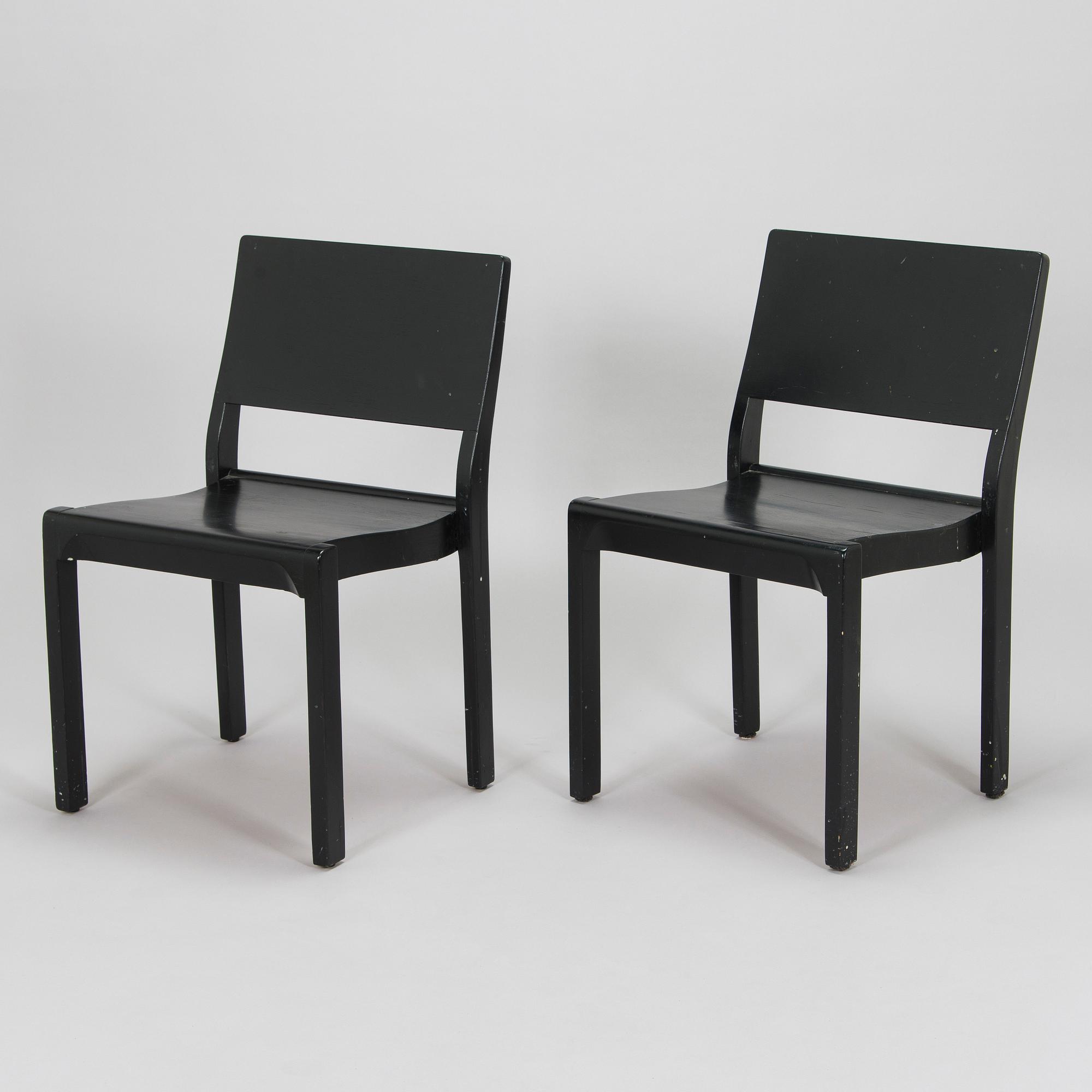 Alvar Aalto, stolar, 4 st modell 611 O.Y. Huonekalu- ja Rakennustyötehdas A.B. 1930-talets början.