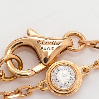 Cartier, an 18K rose gold 'd'Amour' bracelet with a diamond, ca. 0.05 ct.