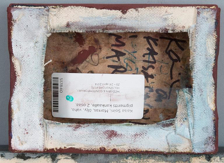 KAISA SOINI, olja, vax och pigment på duk, a tergo sign. -04.