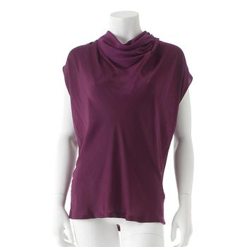 LANVIN, a purple silk top.