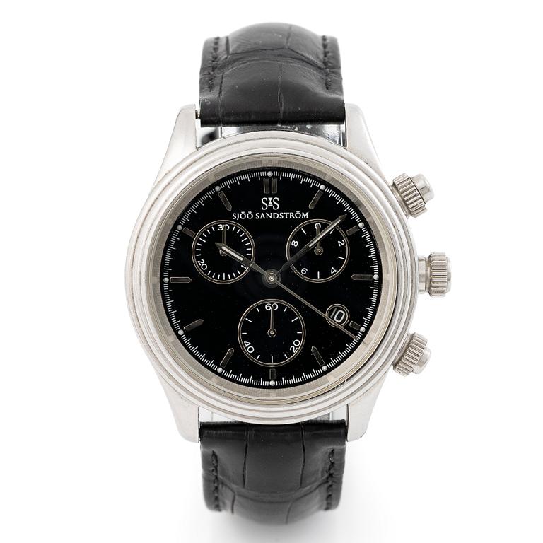 Sjöö Sandström, Lady Chronograph, wristwatch, 35.5 mm.