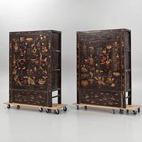 A pair of Chinese cabinets, early 20th century.