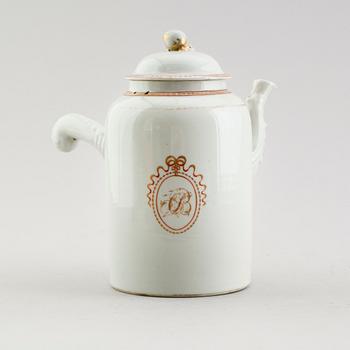 KAFFEKANNA, porslin, Kina, Qianlong 1736-1795.
