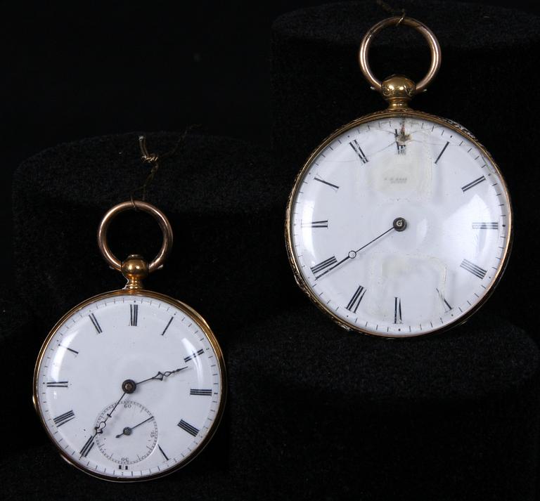 FICKUR, 2 st, 18 K guld.