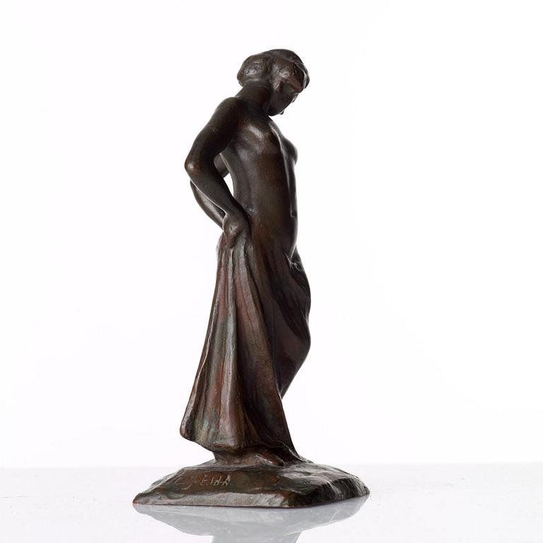 CARL ELDH, sculpture, bronze. Signed and with foundry mark. Height 14 cm.