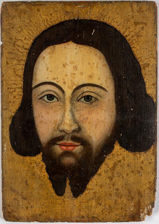 ICON/PAINTING ON PANEL, Christ, 19TH CENTURY.