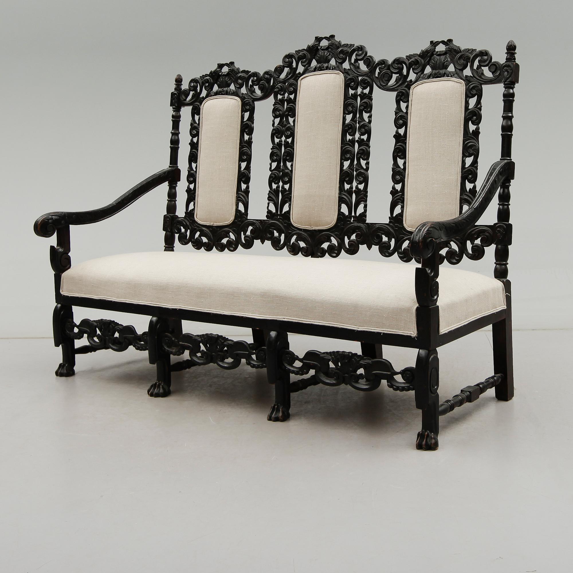 SOFFA, barockstil, 1800-talets andra hälft.