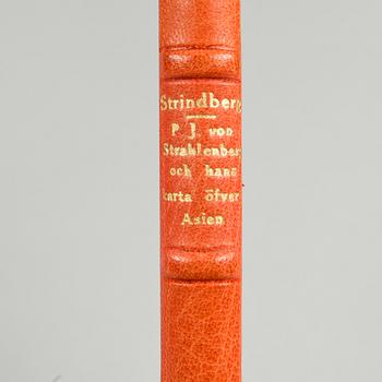 BÖCKER, 2 exemplar, "Philipp Johann von Strahlenberg och hans karta öfver Asien", August Strindberg, Stockholm 1879.