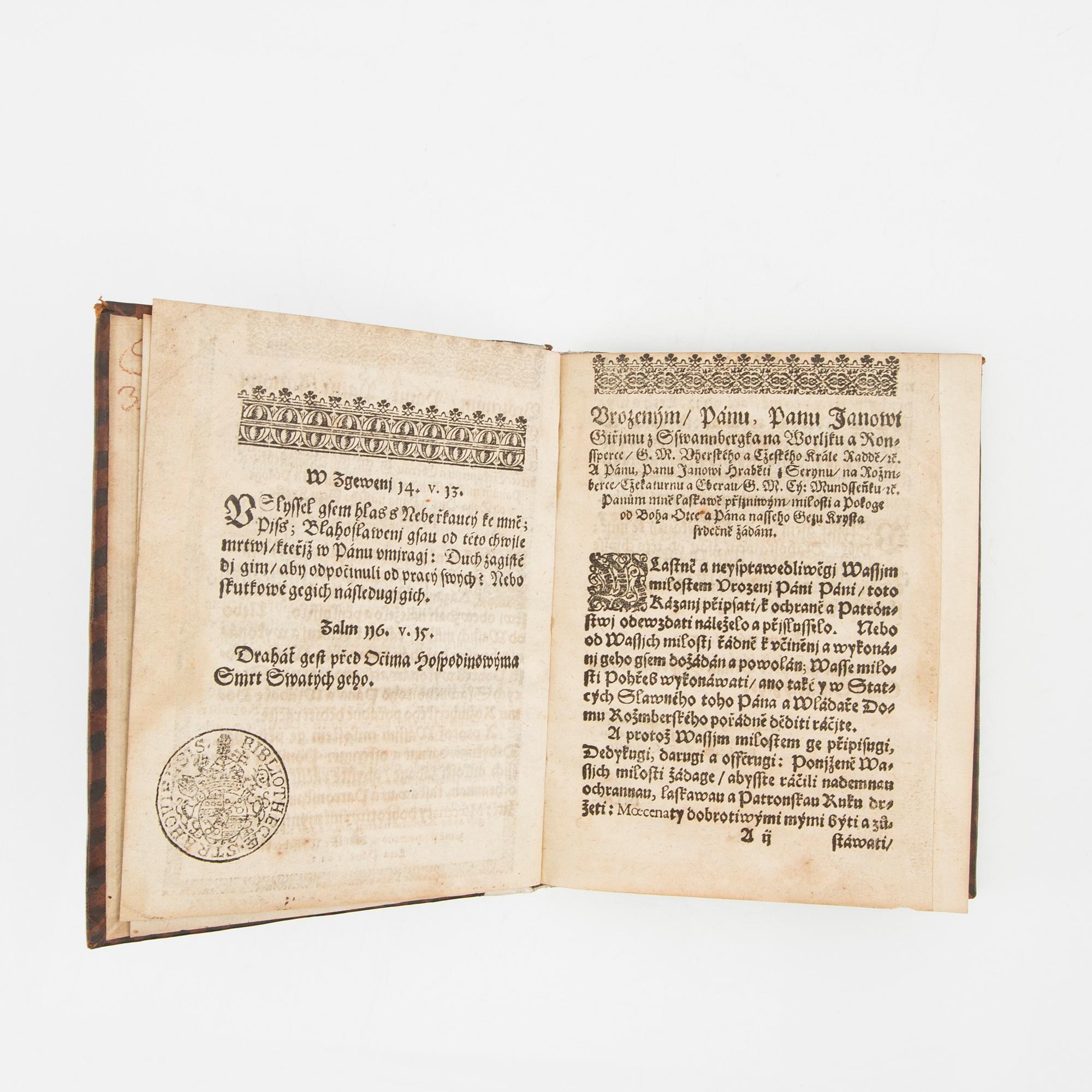 Matěj Cyrus, book 'Ars Moriendi', Prague 1612.