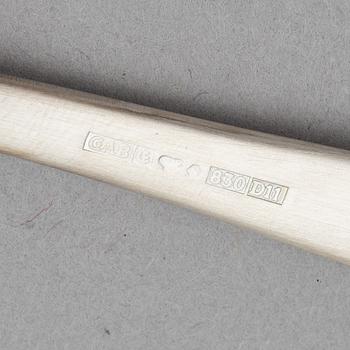 Jacob Ängman, twelve silver spoons and a silver spatula, 'Rosenholm', GAB, 2001-2002.