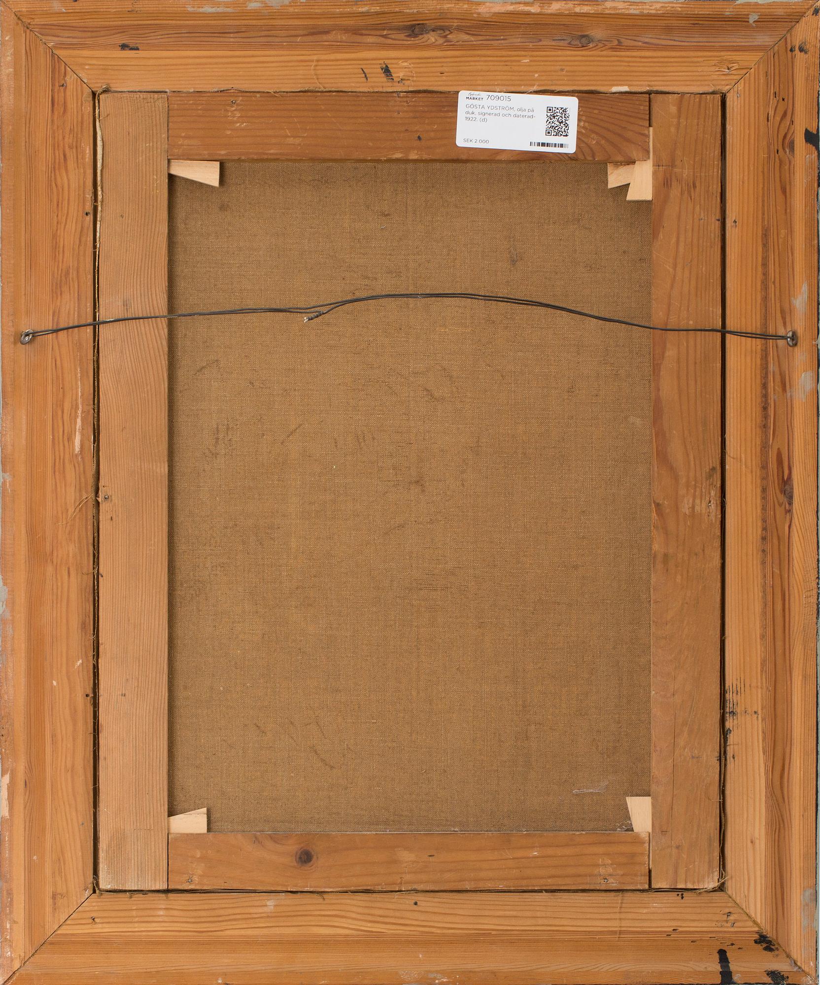 GÖSTA YDSTRÖM, olja på duk, signerad och daterad- 1922.