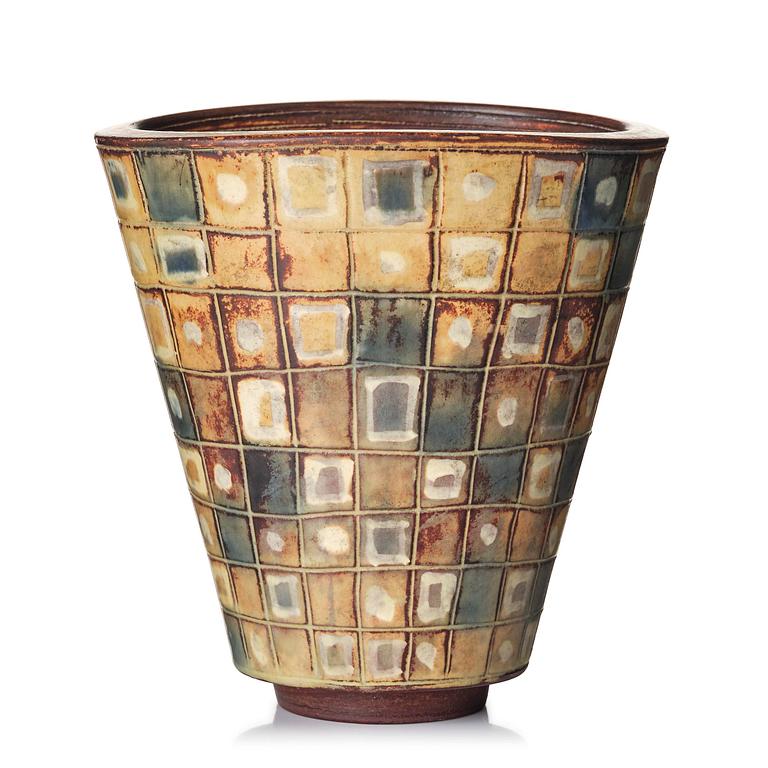 Wilhelm Kåge, a "Farsta" stoneware vase, Gustavsberg Studio 1945.