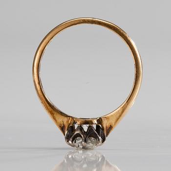RING, 18k guld, gammalslipad diamant ca 0,70 ct, Helsingfors 1924.
