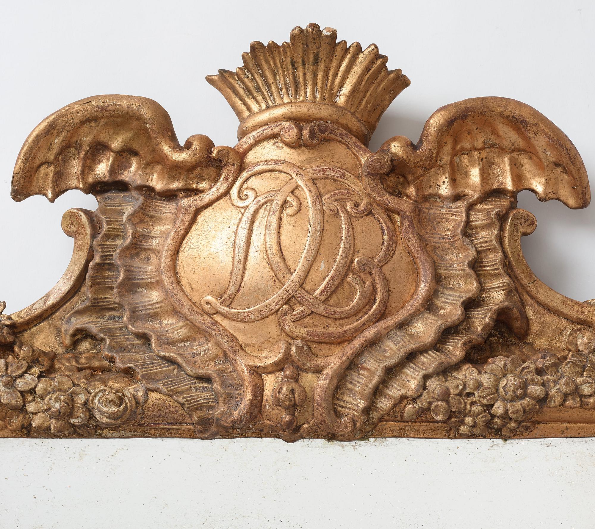 SPEGEL, i Carl Hårlemans art, rokoko, omkring år 1760.