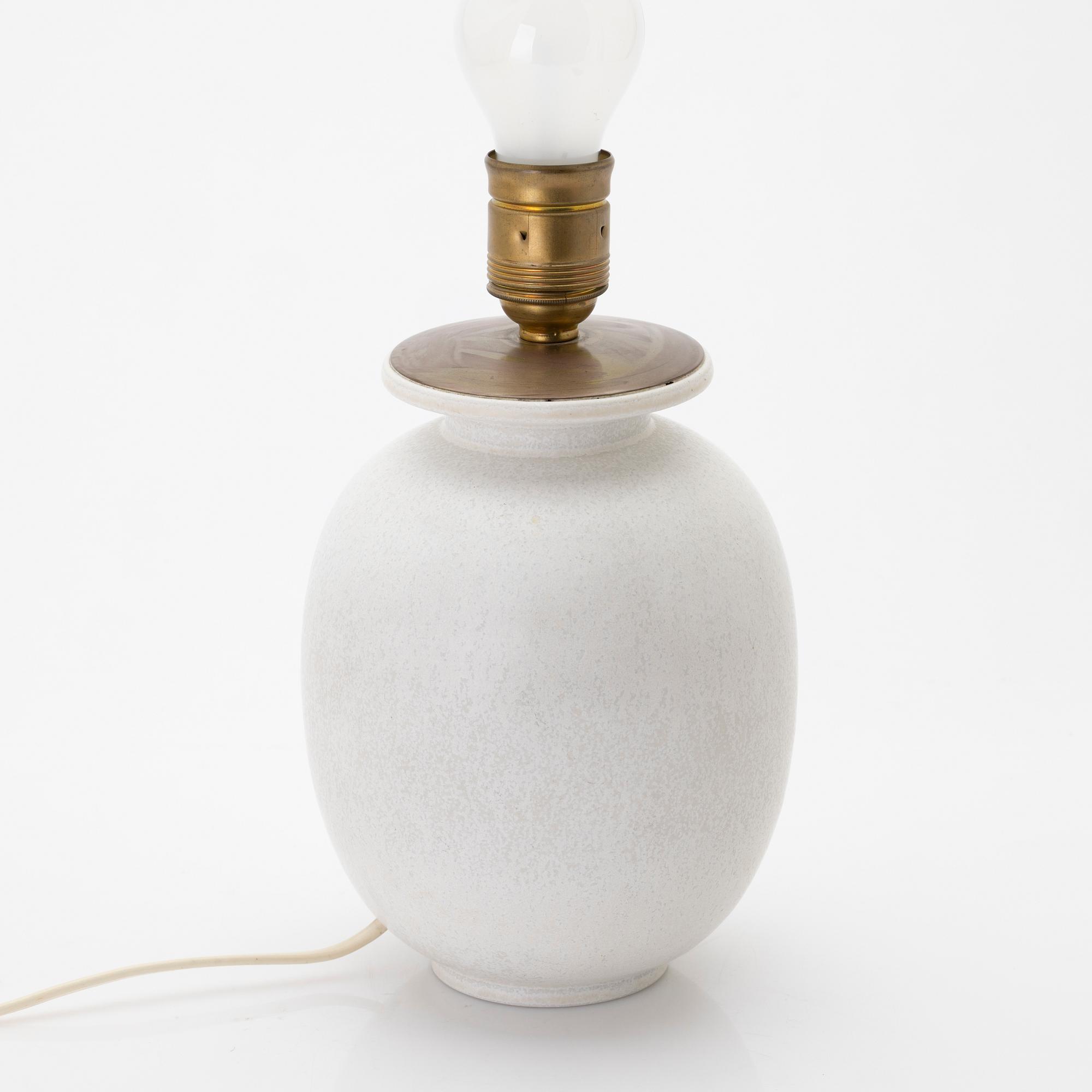 Gunnar Nylund, Table lamp, stoneware, Rörstrand.