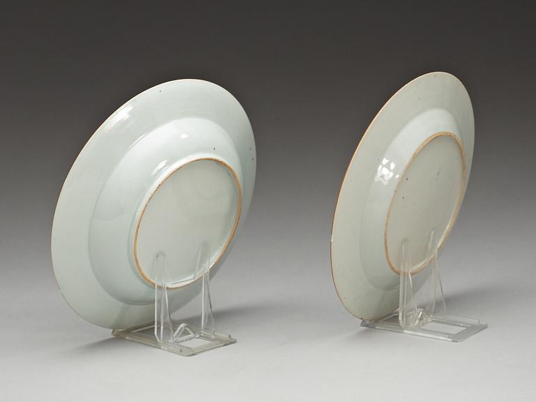 A set of 16 famille rose dishes, Qing dynasty, Qianlong (1736-95).