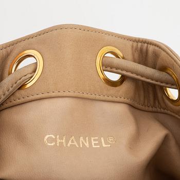 Chanel, a beige leather bag 1989-1991.