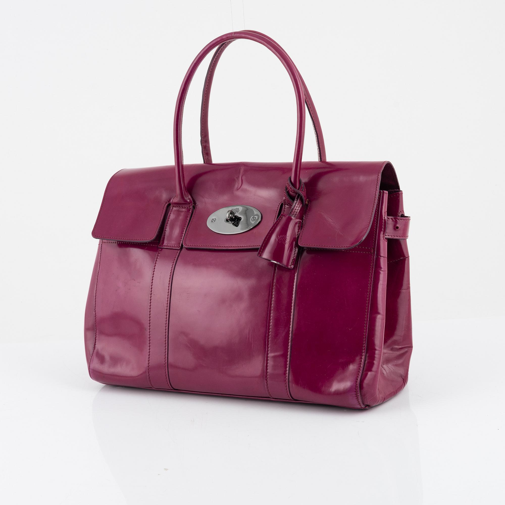 Mulberry, a patent leather 'Bayswater' bag.