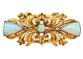 663. OPAL BROOCH.