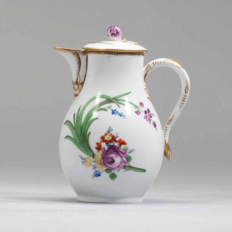 KAFFEKANNA, porslin, Meissen, Marcolini period  1774-1814.